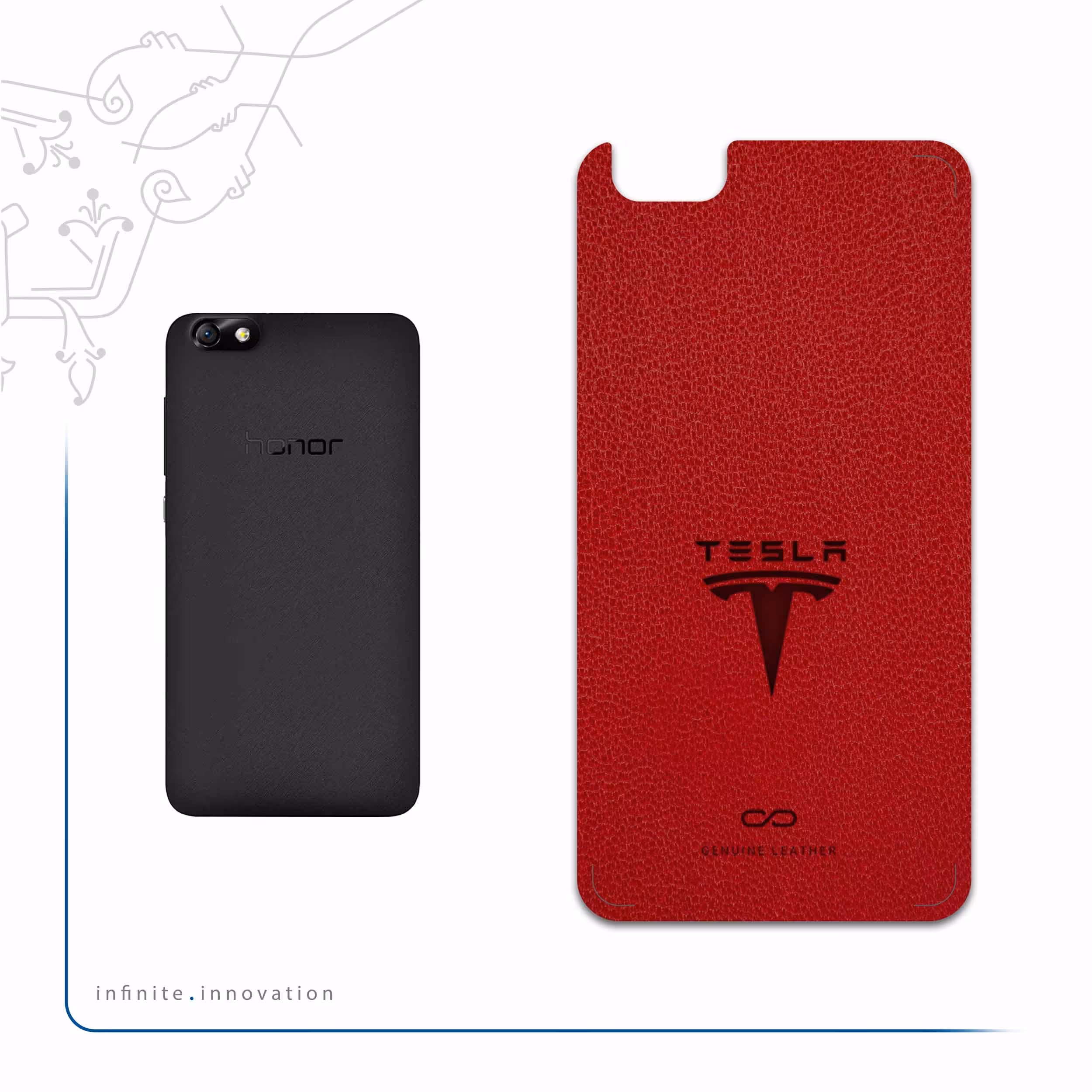 برچسب پوششی ماهوت مدل RL-TSLA مناسب برای گوشی موبایل آنر 4X