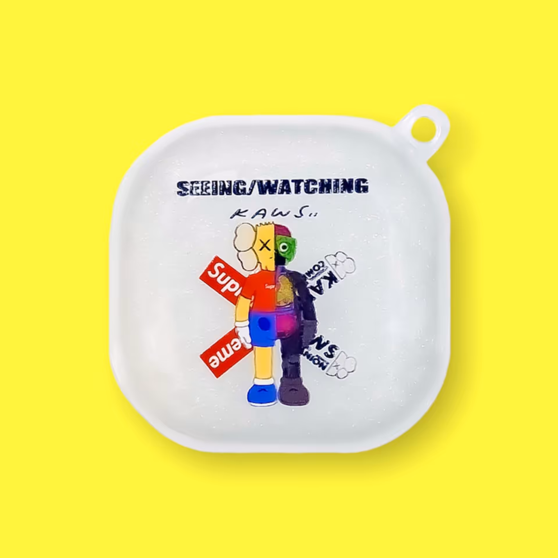 کاور اگشل مدل supreme kaws مناسب برای کیس هندزفری بلوتوثی سامسونگ galaxy buds2/buds pro/buds live