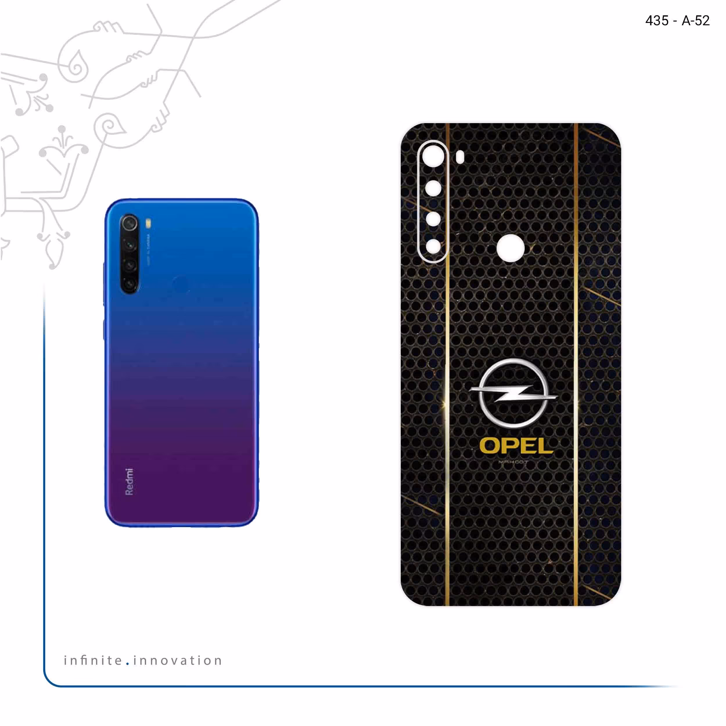 برچسب پوششی ماهوت مدل OPEL مناسب برای گوشی موبایل شیائومی Redmi Note 8T