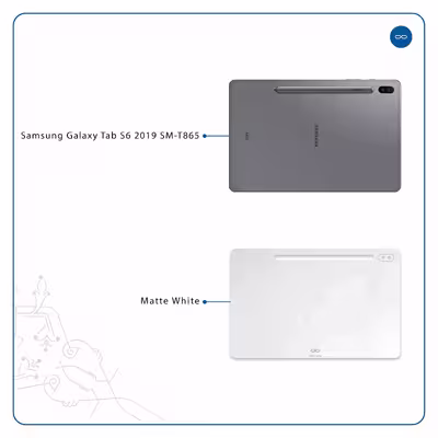 برچسب پوششی ماهوت مدل Matte-White مناسب برای تبلت سامسونگ Galaxy Tab S6 2019 SM-T865