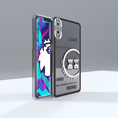 کاور لاین کینگ مدل دو خرسLOVE مناسب برای گوشی موبایل اپل iPhone X/Xs