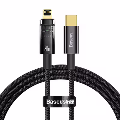 کابل تبدیل USB-C به لایتنینگ باسئوس مدل Explorer Series  طول 1 متر