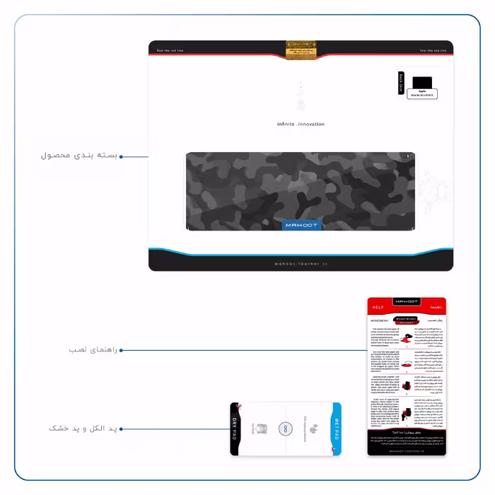 برچسب پوششی ماهوت مدل Night-Army مناسب برای تبلت اپل iPad Air 2013 A1474