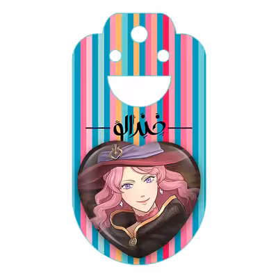 پیکسل خندالو طرح ونسا ویچر انیمه بلک کلاور Black Clover مدل قلبی کد 11750