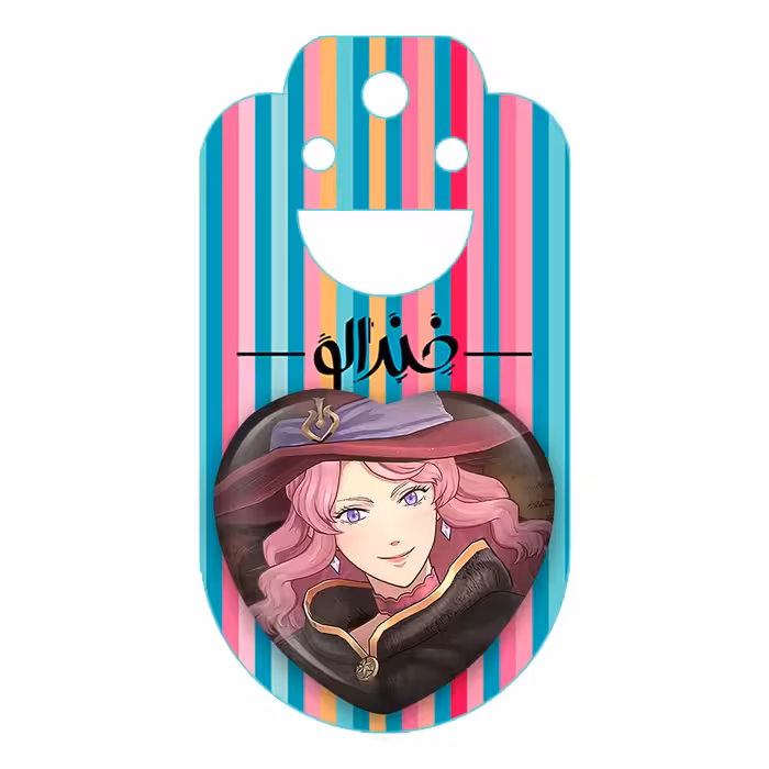 پیکسل خندالو طرح ونسا ویچر انیمه بلک کلاور Black Clover مدل قلبی کد 11750