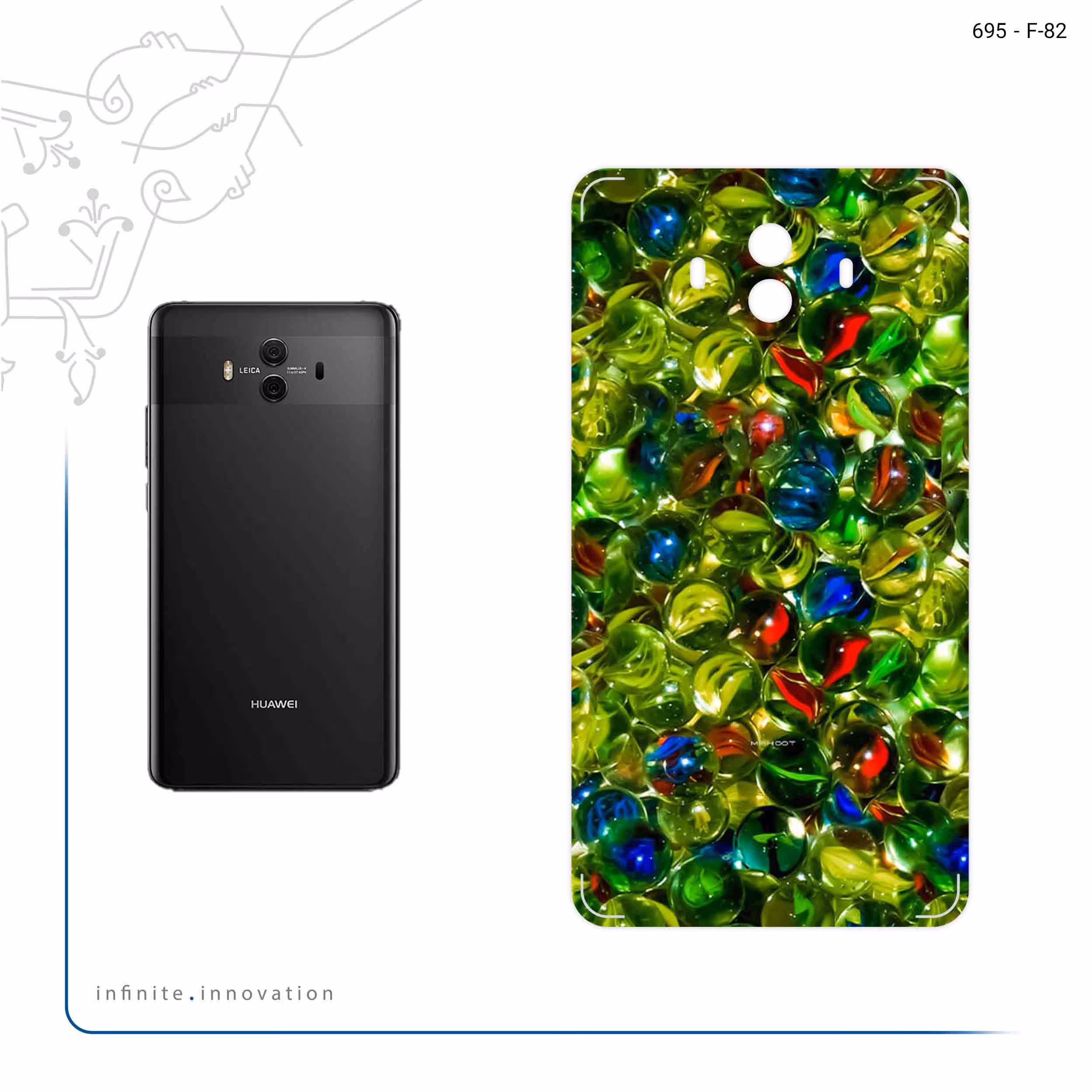 برچسب پوششی ماهوت مدل Marble Nostalgia مناسب برای گوشی موبایل هوآوی Mate 10