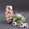 گل مصنوعی مدل سرگل پیونی هلندی بسته سه عددی 