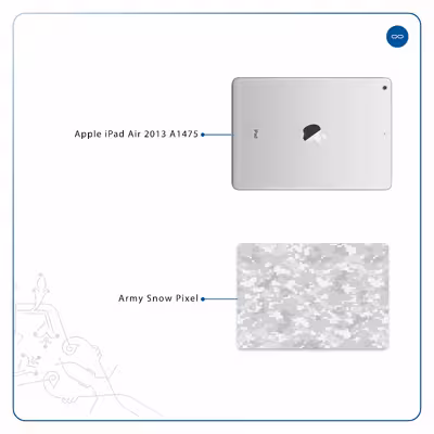 برچسب پوششی ماهوت مدل Army-Winter-Pixel مناسب برای تبلت اپل iPad Air 2013 A1475