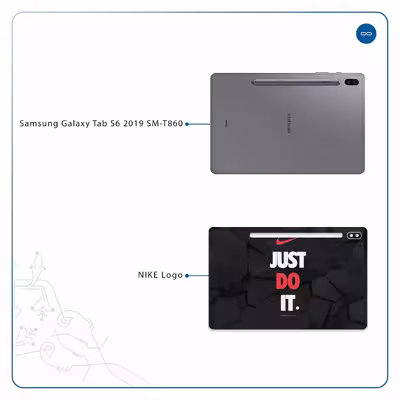 برچسب پوششی ماهوت مدل NIKE-Logo مناسب برای تبلت سامسونگ Galaxy Tab S6 2019 SM-T860