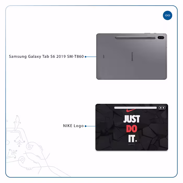 برچسب پوششی ماهوت مدل NIKE-Logo مناسب برای تبلت سامسونگ Galaxy Tab S6 2019 SM-T860