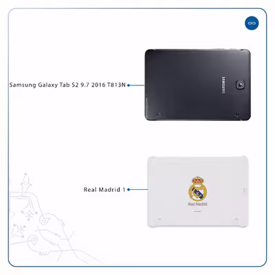 برچسب پوششی ماهوت مدل Real-Madrid مناسب برای تبلت سامسونگ Galaxy Tab S2 9.7 2016 T813N