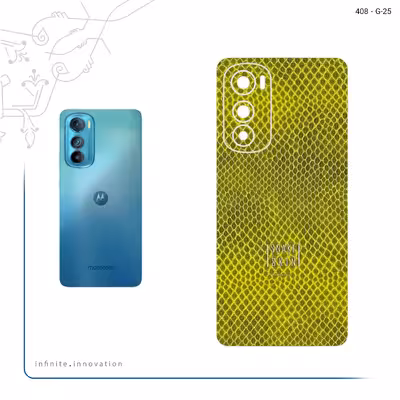 برچسب پوششی ماهوت مدل Yellow Snake Skin مناسب برای گوشی موبایل موتورولا Edge 30