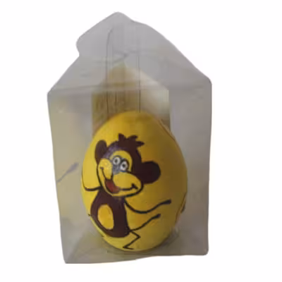 تخم مرغ سفالی مدل نقاشی میمون بازیگوش