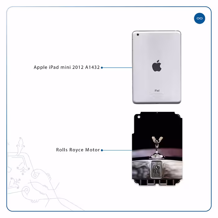 برچسب پوششی ماهوت مدل Rolls-Royce Motor مناسب برای تبلت اپل iPad mini 2012 A1432