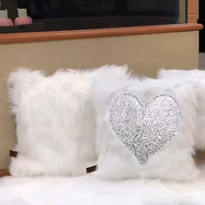 پادری تیگران مفشوو مدل پرز بلند طرح خز فانتزی سایز 90x160 سانتی متر به همراه کوسن