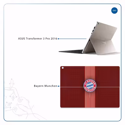 برچسب پوششی ماهوت مدل Bayern-Munchen مناسب برای تبلت ایسوس Transformer 3 Pro 2016