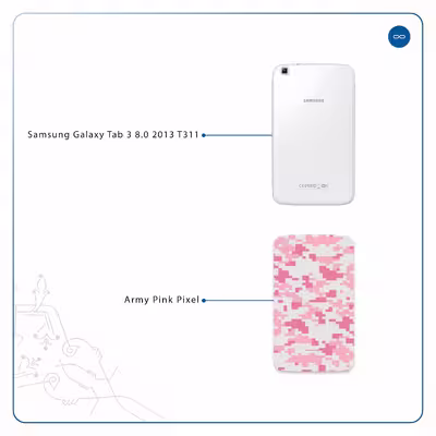 برچسب پوششی ماهوت مدل Army-Pink-pixel مناسب برای تبلت سامسونگ Galaxy Tab 3 8.0 2013 T311