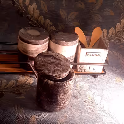 جا ادویه 4 پارچه مدل Flora