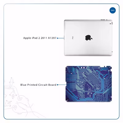 برچسب پوششی ماهوت مدل Blue Printed Circuit Board مناسب برای تبلت اپل iPad 2 2011 A1397