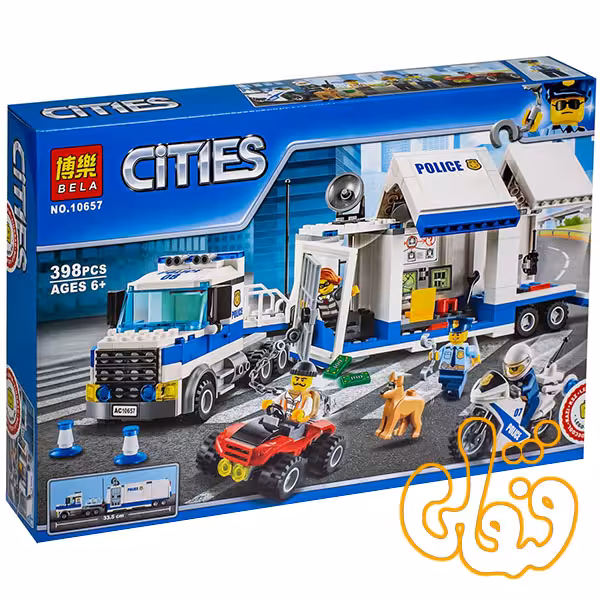 ساختنی لگو ماشین تریلی پلیس 10657