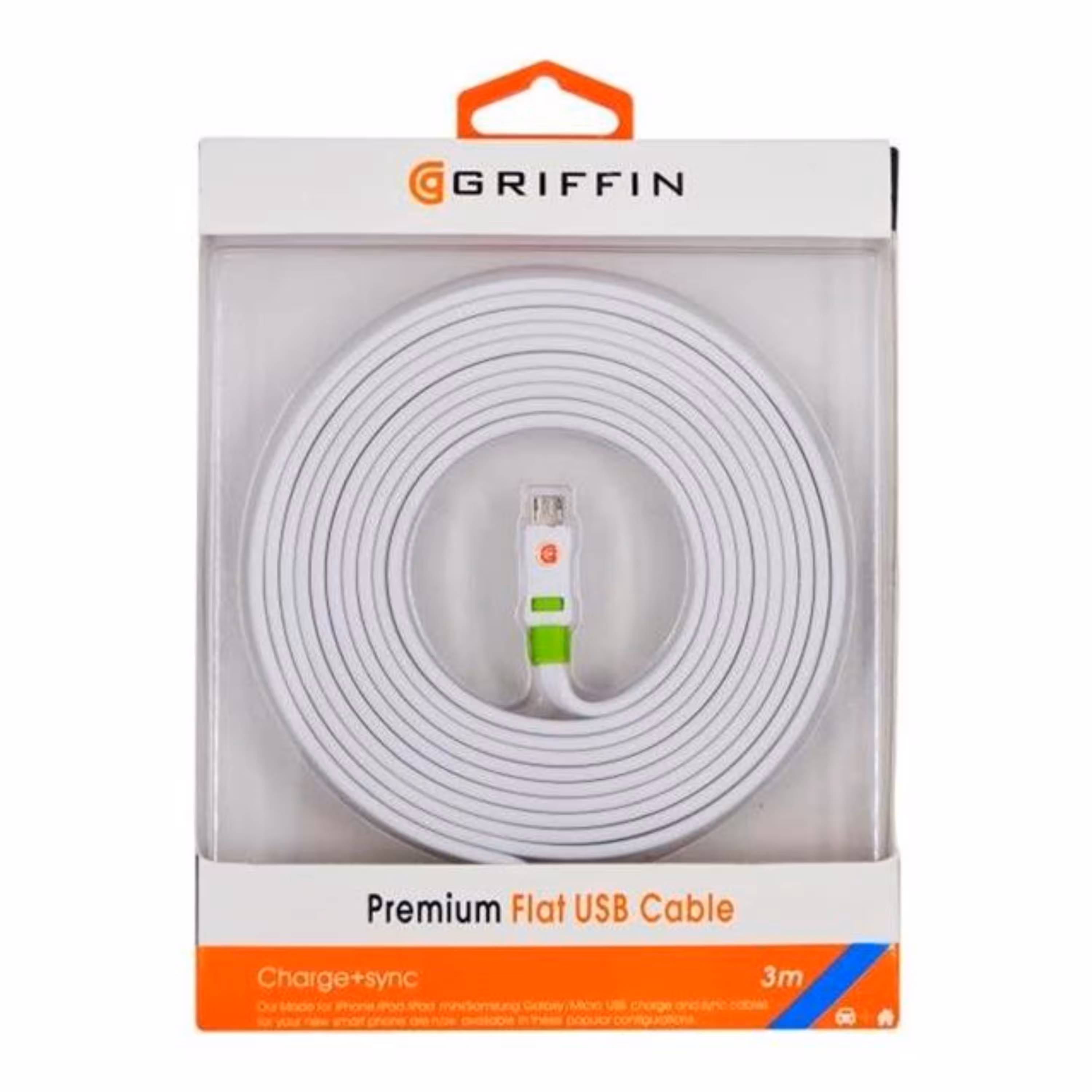 کابل تبدیل USB به microUSB گریفین مدل Premium طول 2 متر