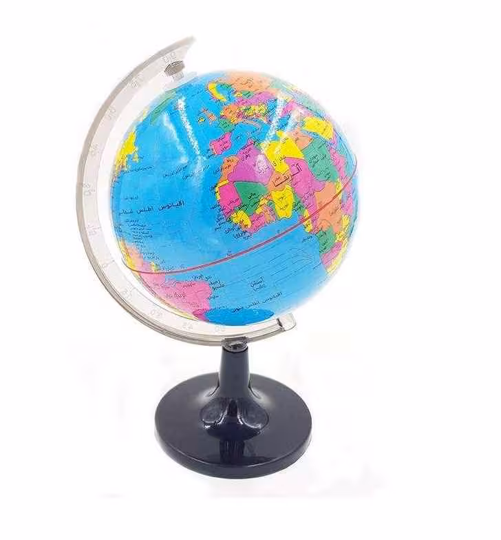 کره جغرافیایی سایز14 پایه کلاسیک آبی فارسی ایده