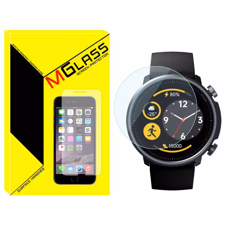 محافظ صفحه نمایش شیشه‌ای ام‌گلس مدل Glass-MG مناسب برای ساعت هوشمند میبرو A1 | کالا برتری