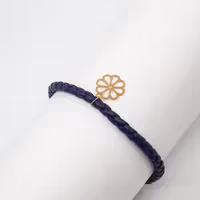 دستبند چرم طرح گل