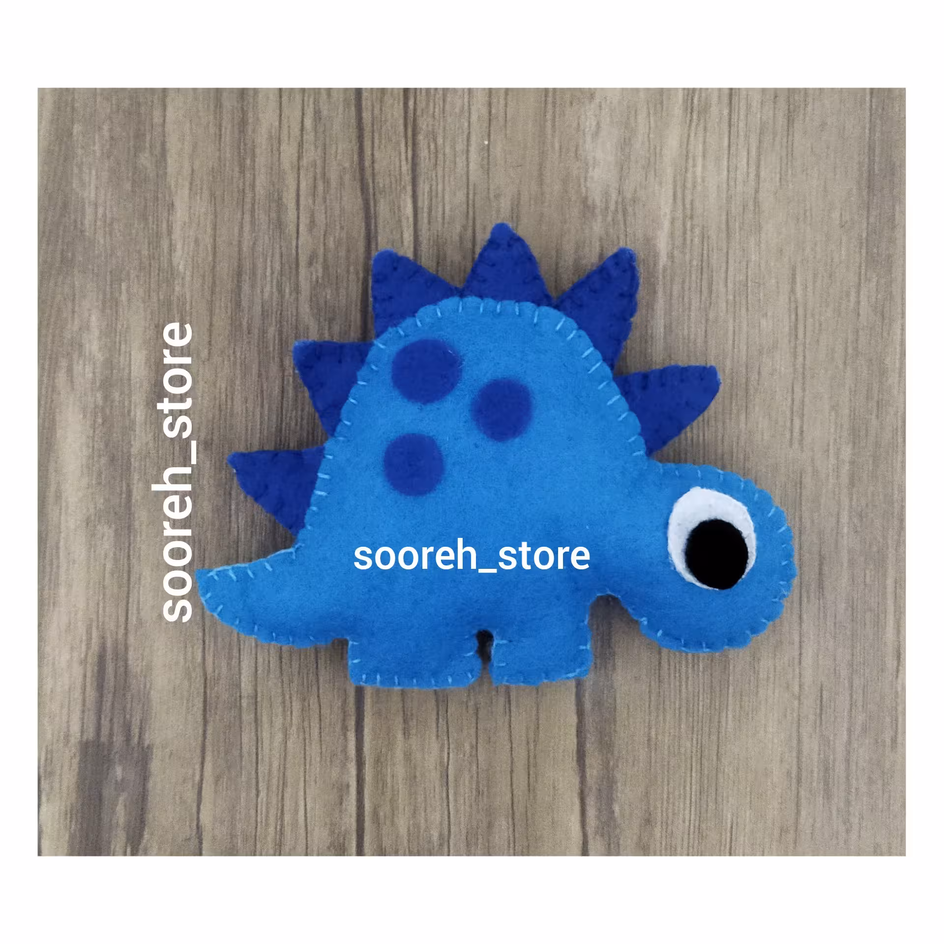 عروسک نمدی دایناسور آبی