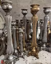 شمعدان کنارسالنی سه سایزی سلطنتی