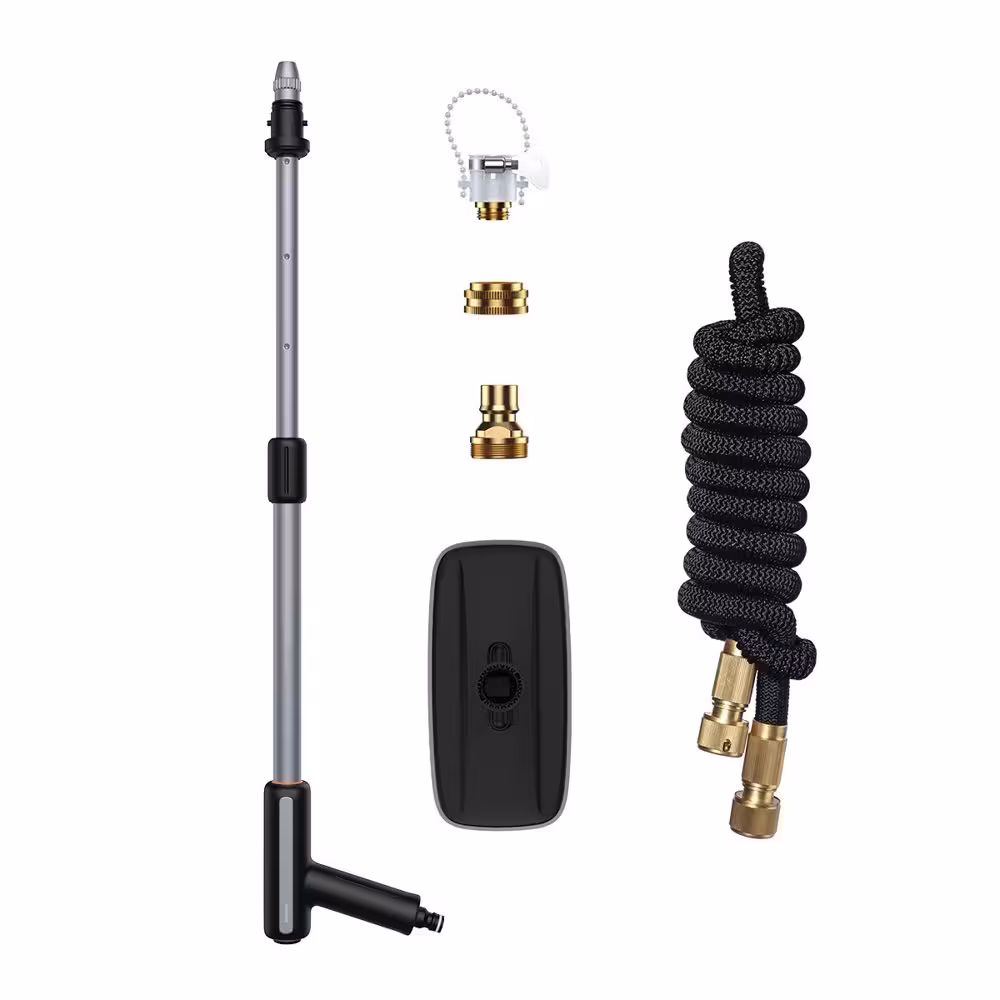 ست کارواش و تی شستشوی خودرو Baseus Multifunctional Car Wash Spray Nozzle CRXC01-F01 طول 15 متری
