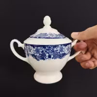 قندان چینی توس مدل گل پاروس بسته 1 عددی با ارسال رایگان