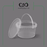 ظرف یکبار مصرف مایکروویوی گرد 900cc پولاد پویش با درب (240عددی)