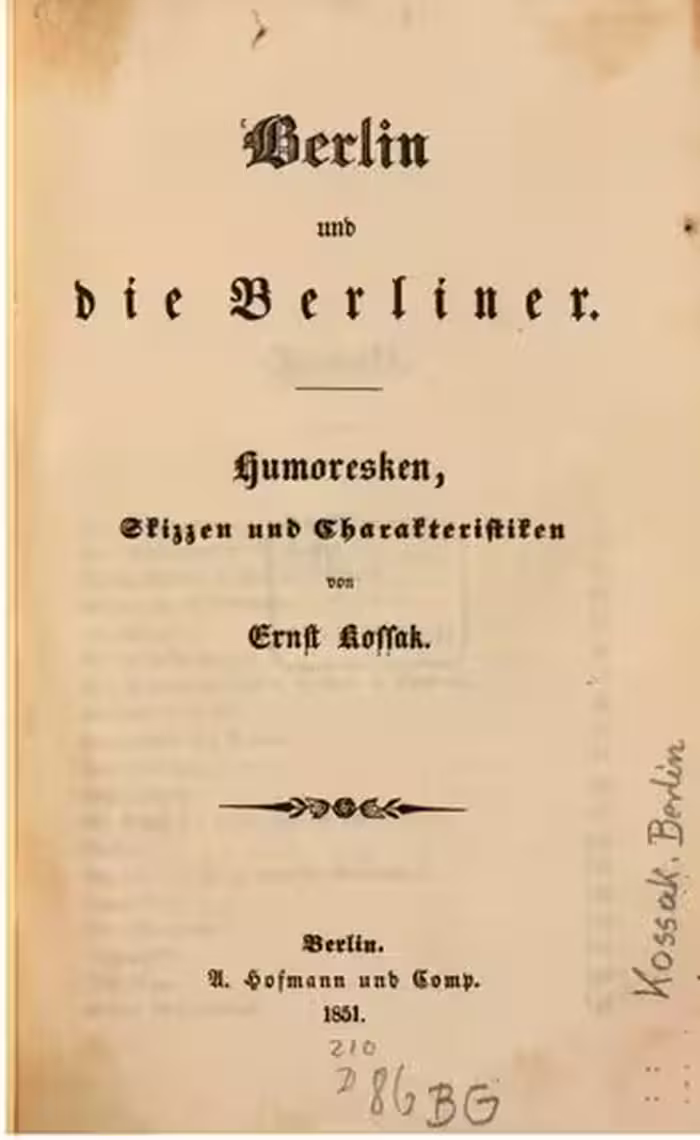خرید و دانلود نسخه کامل کتاب Berlin und die Berliner. Humoresken, Skizzen und Charakteristiken