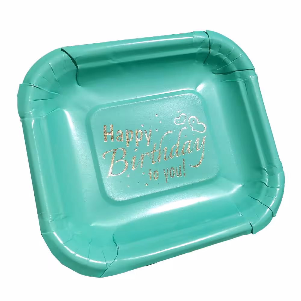 پیش دستی پاستیلی طلاکوب فیروزه ای