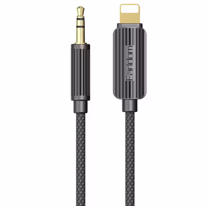 کابل تبدیل لایتنینگ به AUX ارلدام AUX68 طول 1.2 متر