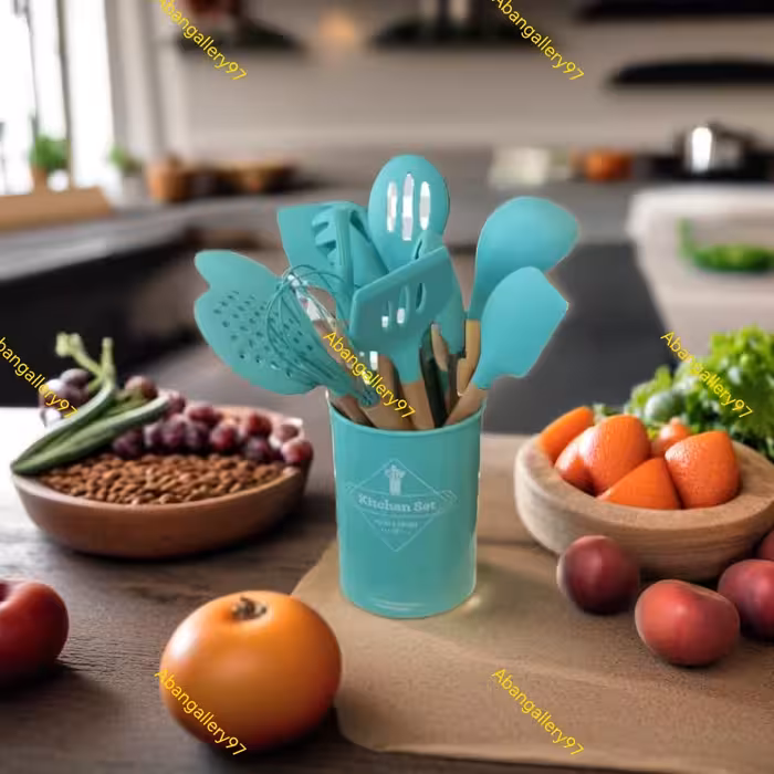 ست کفگیر ملاقه 12 تکه درجه یک خارجی