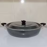 تابه دو دسته گرانیتی سایز 50، افسون، رنگ سربی