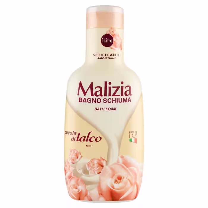 شامپو بدن مالیزیا Malizia با رایحه گل رز و پودر تالک (لطیف کننده پوست بدن) حجم 1000 میل