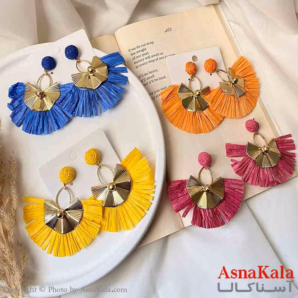 گوشواره تابستانه  استیل مینیمال زنانه مدل بادبزن کد GSH151627W