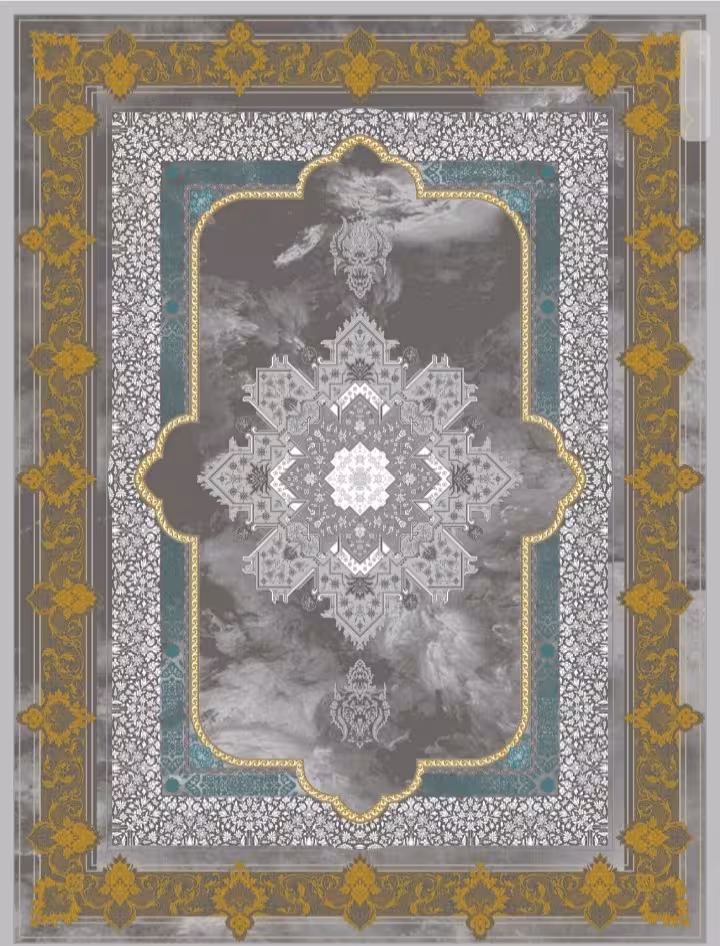 فرش ماشینی کاشان700شانه تراکم 2550صددرصد اکرولیک mg