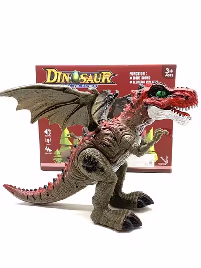 اکشن فیگور الکتریکی دایناسور قرمز t-rex