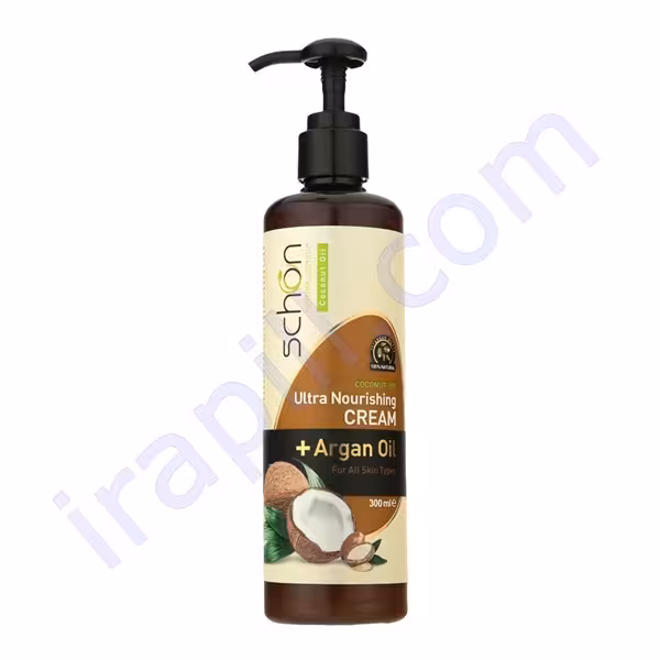 کرم پمپی نرم و مرطوب کننده شون حاوی نارگیل و آرگان 300 میلی لیتر