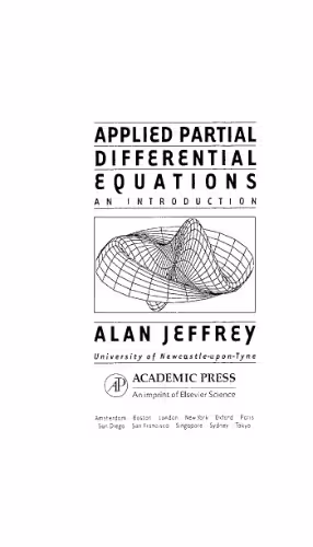 خرید و دانلود نسخه کامل کتاب Applied partial differential equations. An introduction