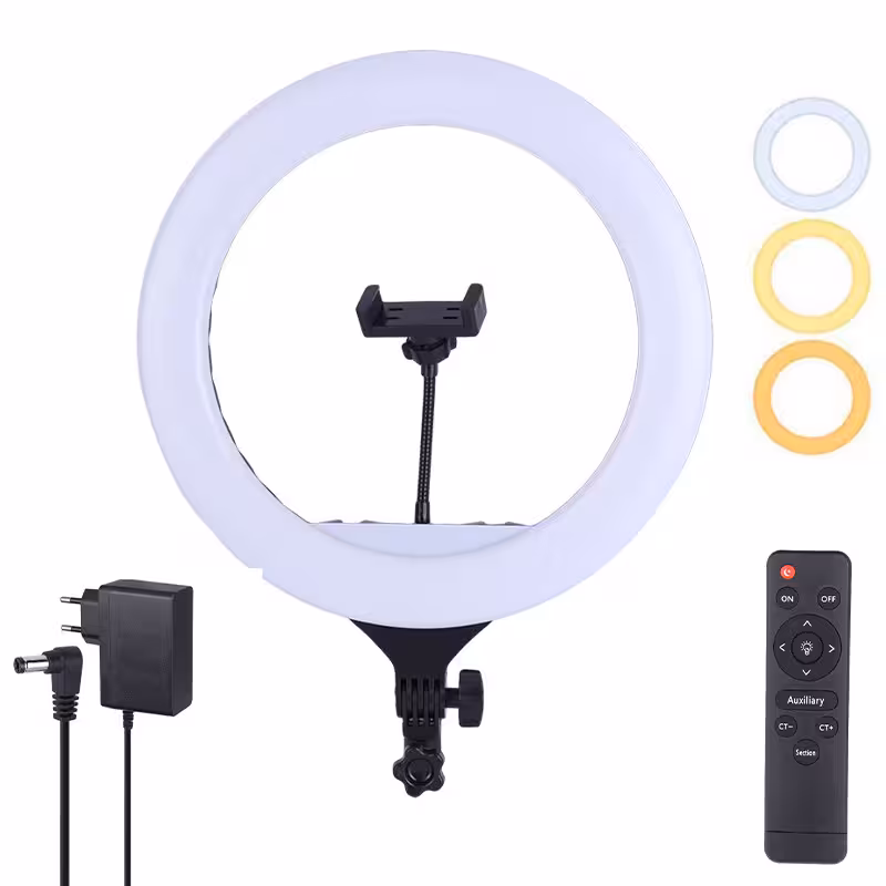 رینگ لایت Zeus مدل YQ-420A به همراه هولدر موبایل و ریموت کنترل