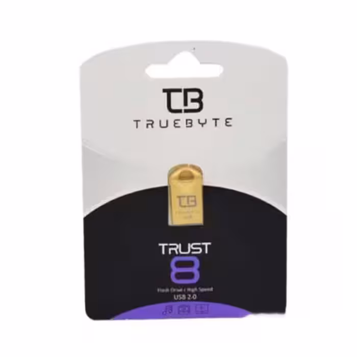 فلش تروبایت مدل Trust ظرفیت 8 گیگ   گارانتی مادام العمر