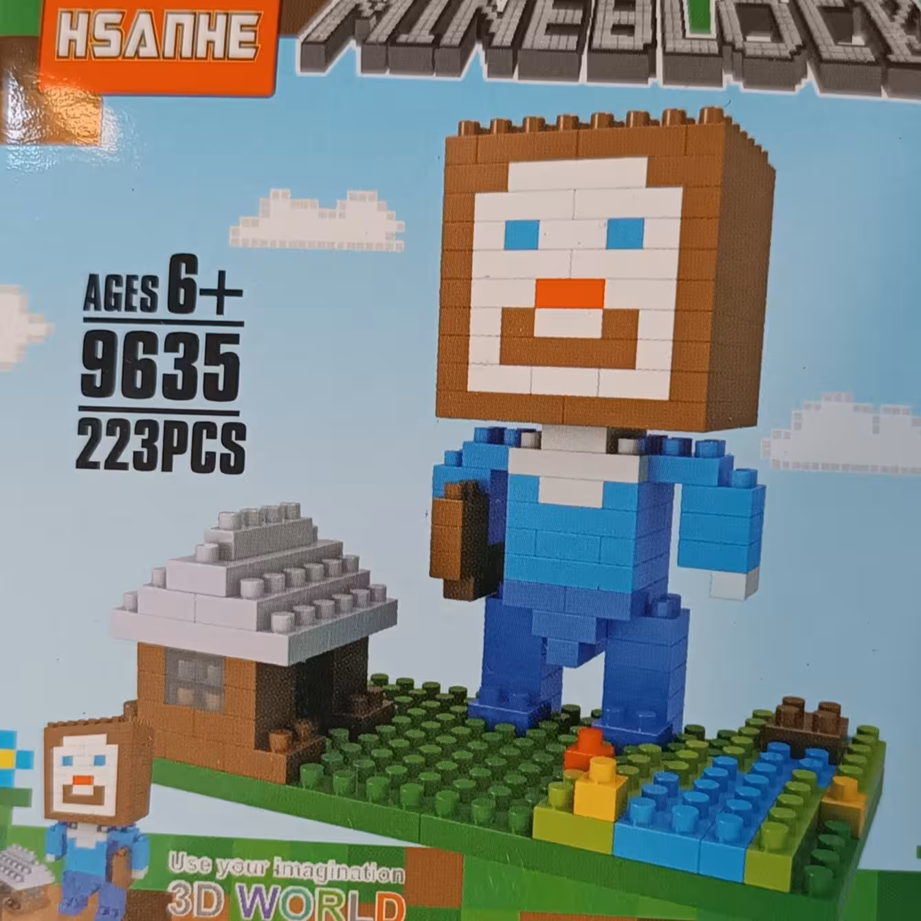 ساختنی کد 7 برند blocks world  سایز مینی بالای 200 قطعه