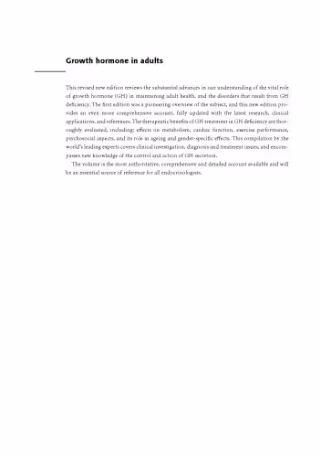خرید و دانلود نسخه کامل کتاب Growth Hormone in Adults: Physiological and Clinical Aspects, Second Edition