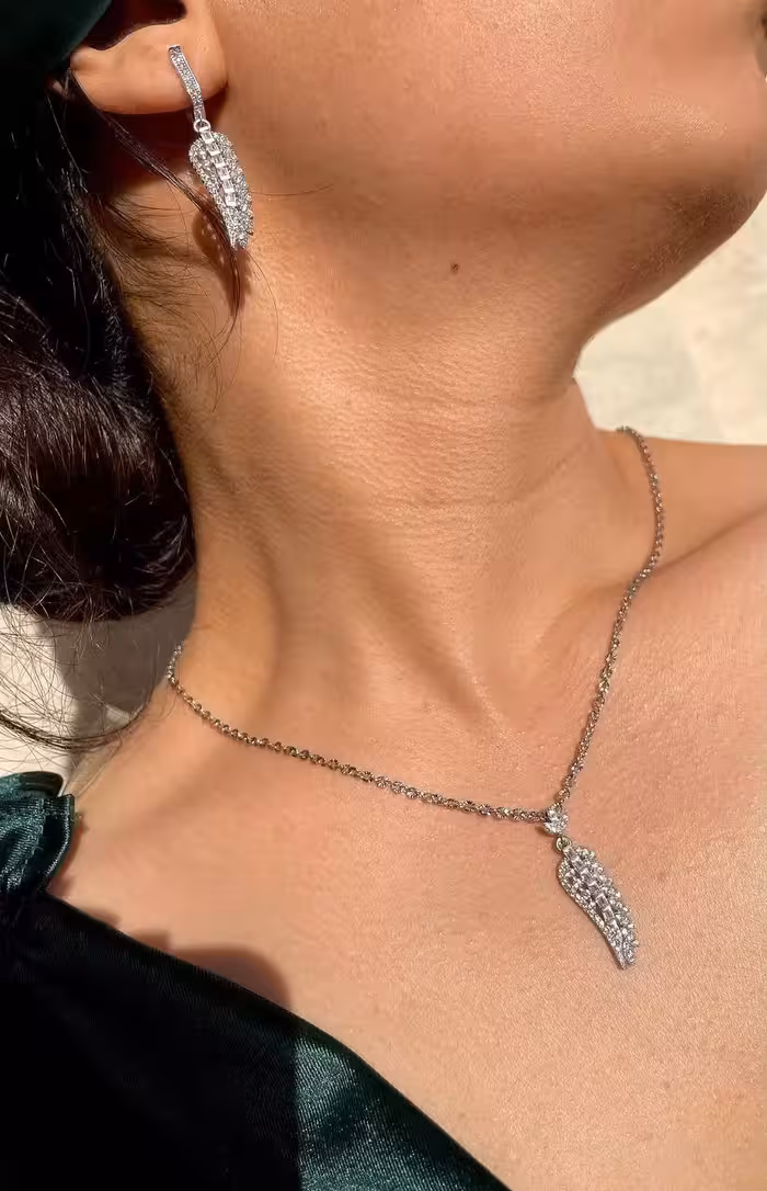 نیمست نقره جواهری کد 00055