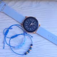 ست ساعت و دستبند دخترونه رنگی